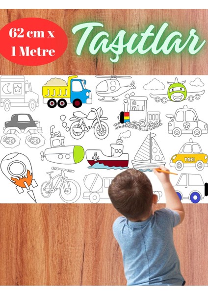 Robotlar-Su Altı-Taşıtlar 3m Dev Boyama Kağıdı | Eğitici Oyuncak Aktivitesi modelleri
