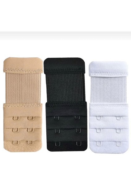 3 Adet Kadın Lastikli Sütyen Uzatma Kopçası Agraf/ek Aparatı