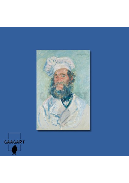 Tekli Dikey Kanvas Tablo Ünlü Eserler Claude Monet Der Koch Monsieur Paul modelleri
