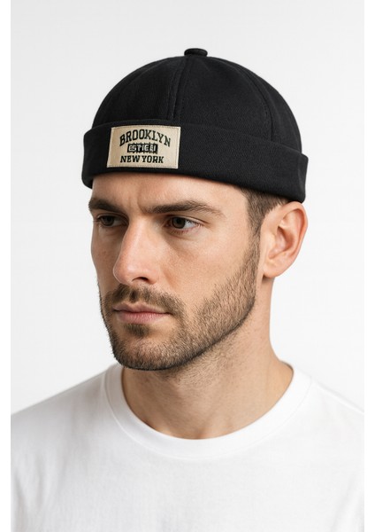 Brooklyn New York Etiketli Sokak Modası Tarzında Ayarlanabilir Siyah Erkek Docker Şapka fiyatları