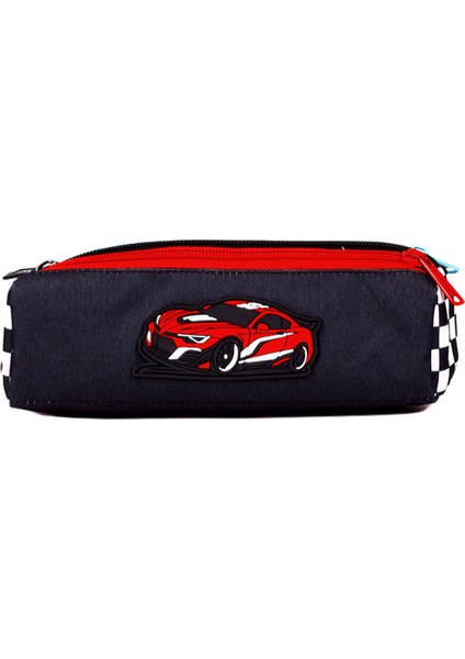 Araba Desenli Erkek Çocuk Üç Bölmeli Kalem Çantası 6008 modelleri