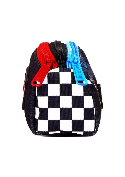 Araba Desenli Erkek Çocuk Üç Bölmeli Kalem Çantası 6008