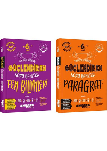 Ankara 2025 6. Sınıf Fen Bilimleri + Paragraf Güçlendiren Soru Bankası Seti 2 Kitap Güncel Müfredat