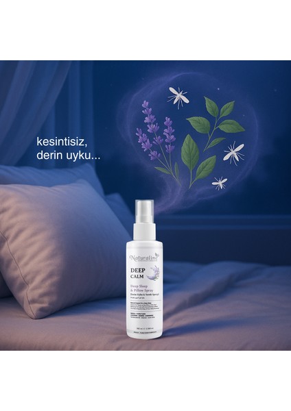 Derin Uyku Spreyi – Lavanta & Ylang Ylang Aromaterapi Destekli Yastık Spreyi 100 ml fırsatları