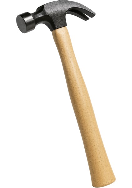 320GR Profesyonel Ahşap Saplı Claw Çekiç 12 cm Çelik Baş Ergonomik Çivi Sökme Çakma Ergonomik Dayanıklı