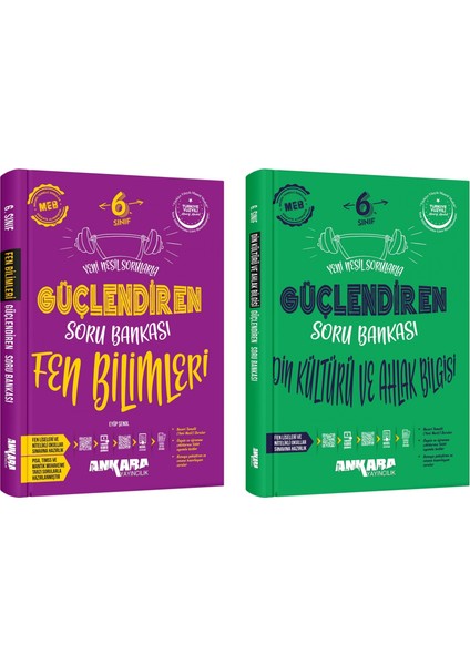 Ankara 2025 6. Sınıf Fen Bilimleri + Din Kültürü Güçlendiren Soru Bankası Seti 2 Kitap Güncel Müfredat