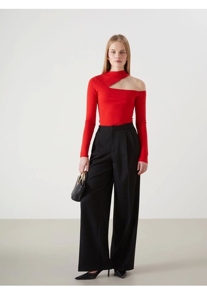 Lcw Vision Siyah Loose Fit Kadın Pantolon