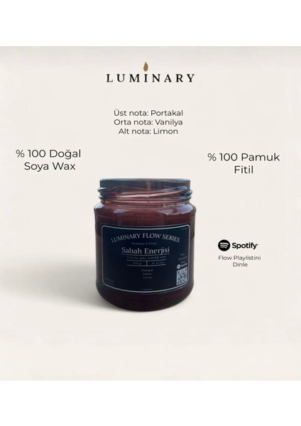 Spotify Listeli Meditasyon Mum - Başlangıç & Enerji - Luminary Flow Series