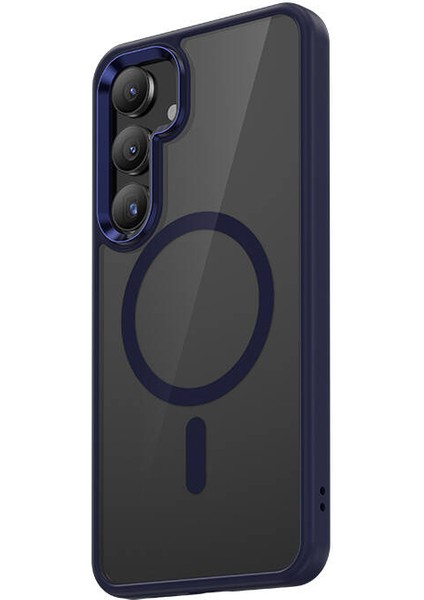 Galaxy S25 Kılıf M-Safe Şarj Uyumlu Şeffaf Arka Yüzey Benks Magclap Tpu Çerçeve Kapak Mavi fiyatları