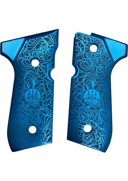 Beretta Işleme Desenli Mavi Alüminyum Kbze