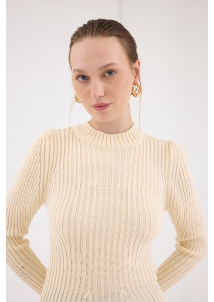 Natural Balıkçı Yaka Triko Mini Elbise 1907 fırsatları