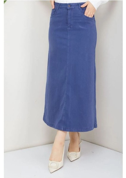 Ara Boy Likralı Gabardin Etek Antik Lacivert