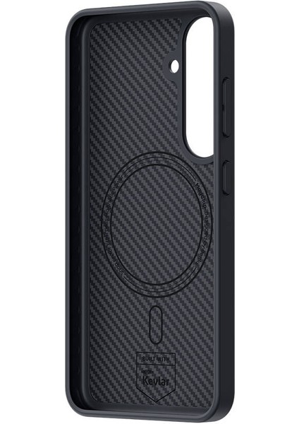 Galaxy S25 Kılıf Karbon Fiber M-Safe Şarj Uyumlu Benks Hybrid Armorpro 600D Kevlar Kapak Siyah modelleri