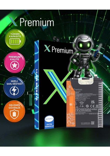 Xpremium Xiaomi Redmi Note 13 Pro 5g (BM5V) Batarya – 5020 Mah Süper Yüksek Kapasiteli Güçlendirilmiş Pil