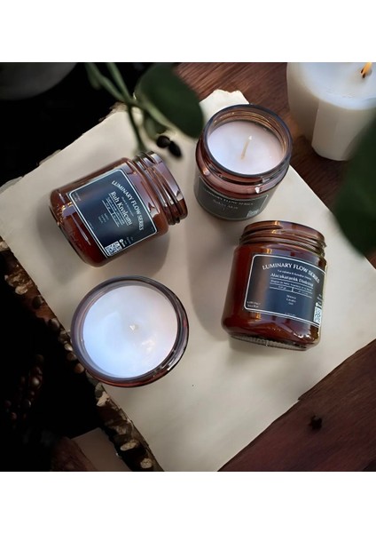 4'lü Spofity Listeli Meditasyon Mum Seti - Luminary Flow Series