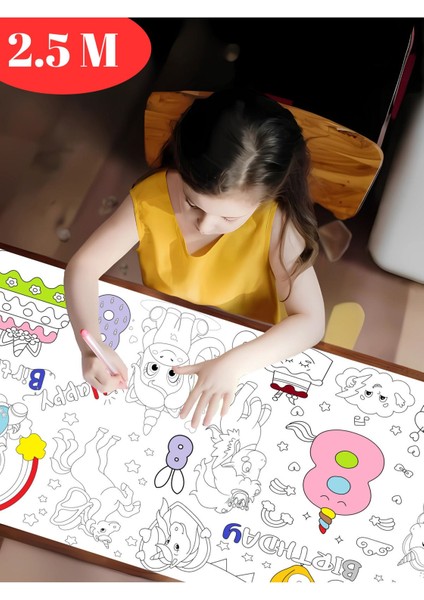 8 Yaş Doğum Günü Partisi Unicorn Temalı Dev Boyama Kağıdı | Eğitici Oyuncak, Kitap, Hediye fiyatları