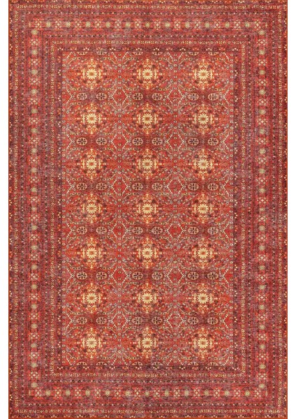 Relic Kırmızı Vintage Dokulu Geleneksel Desenli Dokuma Tabanlı Şönil Halı Al 474 fiyatları