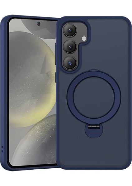 Galaxy S25 Plus Kılıf M-Safe Şarj Uyumlu Benks Standlı Mist Protective Kapak Mavi