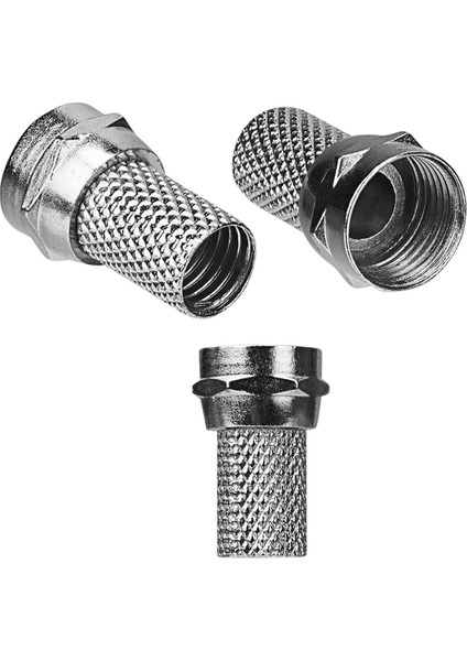 50 Adet 18MM x 8 Rg6/u4 Erkek F Konnektör Uydu Kablo Ucu