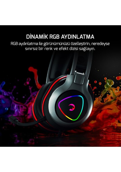 ranger Siyah 7.1 Surround Rgb Kulaklık + Stand Set