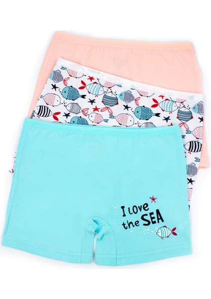 Kız Çocuk Boxer 3'lü Baskılı (%96 Pamuk - %4 Elastan) fiyatları