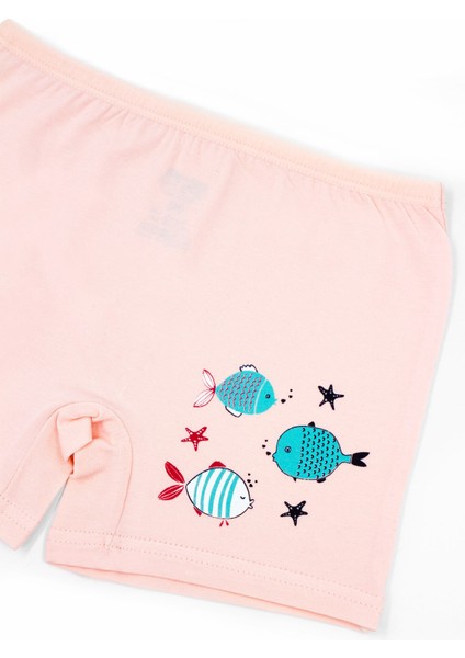 Kız Çocuk Boxer 3'lü Baskılı (%96 Pamuk - %4 Elastan) modelleri