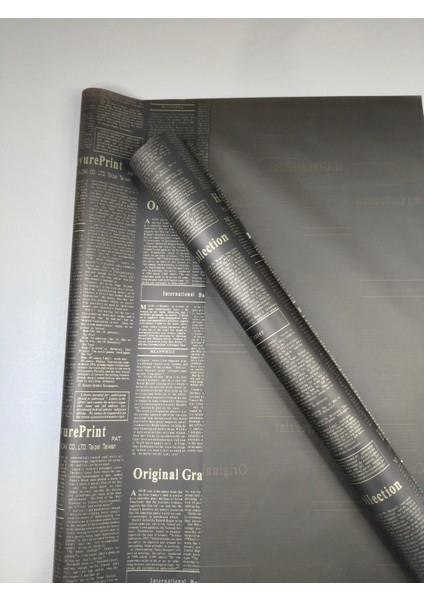 Gazete Desenli Yazılı Buket Ambalaj Kağıdı Retro Şık Çiçek ve Hediye Paketi 57X57 4 Adet fırsatları