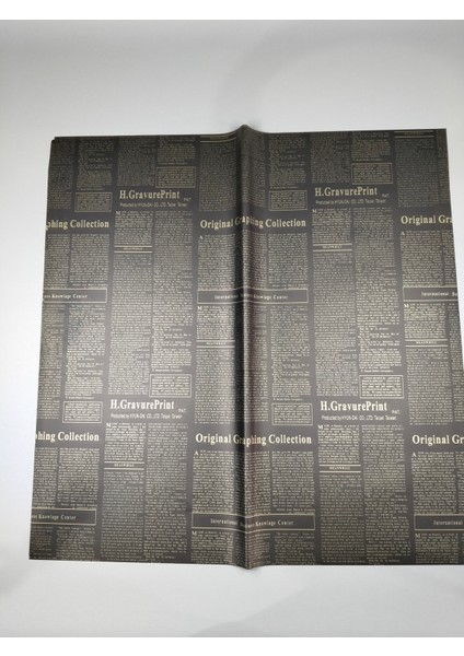 Gazete Desenli Yazılı Buket Ambalaj Kağıdı Retro Şık Çiçek ve Hediye Paketi 57X57 4 Adet indirimleri