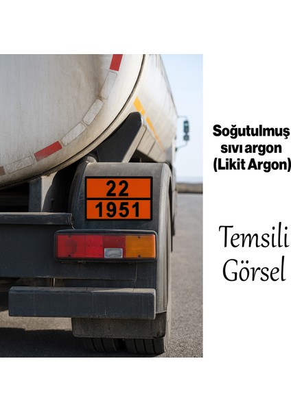 Metal 40X30 cm Levha (1 Çift) 22-1951 Soğutulmuş Sıvı Argon (Likit Argon) Gaz Taşıma Uyarısı modelleri