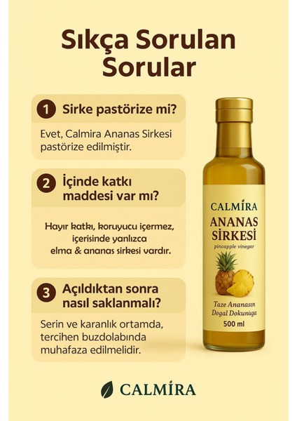 Ananas Sirkesi - Pineapple Vinegar 500 ml