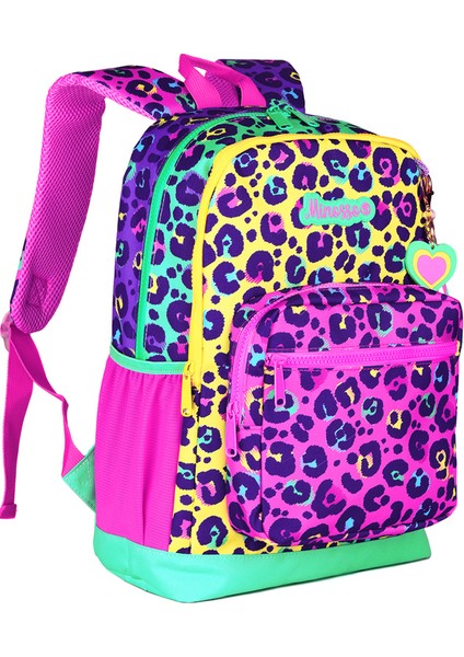 Renkli Leopar Desenli Kız Çocuk İlkokul 3'lü Çanta Seti MINOSSOSET1002 modelleri