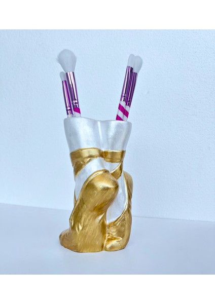 Balerin Ayakkabısı Temalı Dekorasyon, Fonksiyonel Vazo, Kalemlik ve Makyaj Fırçası Için Ideal! fırsatları