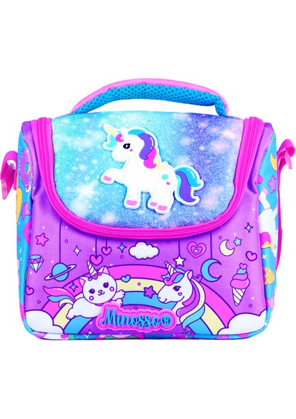Simli Unicorn Desenli Kız Çocuk İlkokul 3'lü Çanta Seti MINOSSOSET1007 fırsatları