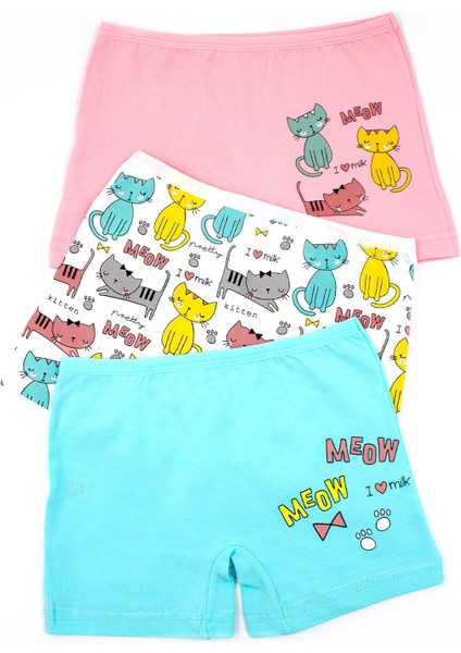 Kız Çocuk Boxer 3'lü Baskılı (%96 Pamuk - %4 Elastan) fiyatları