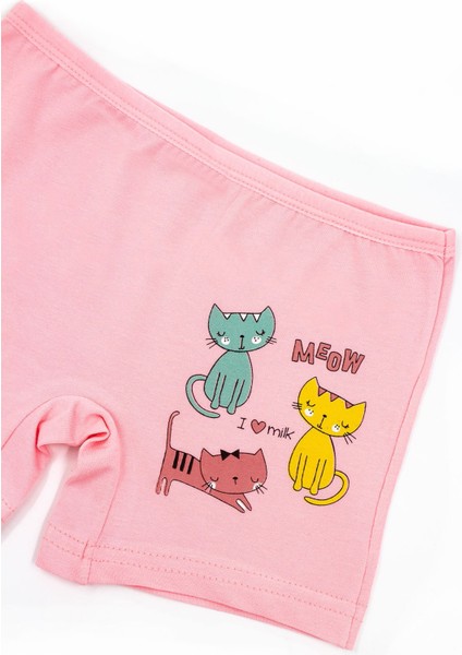 Kız Çocuk Boxer 3'lü Baskılı (%96 Pamuk - %4 Elastan)
