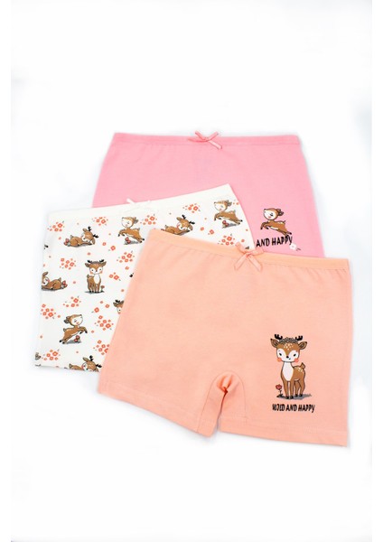 Kız Çocuk Boxer 3'lü Baskılı (%96 Pamuk - %4 Elastan) fiyatları