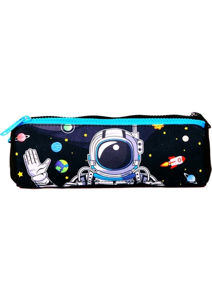 Astronot Desenli Erkek Çocuk Üç Bölmeli Kalem Çantası 6005 modelleri