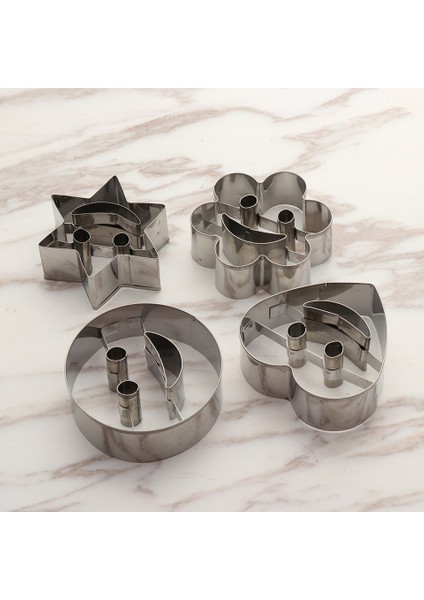 2 Adet Paslanmaz Çelik Kurabiye Kalıbı Güleryüz Kurabiye Kalıbı Seti Pasta Dekorasyon Kalıbı fiyatları