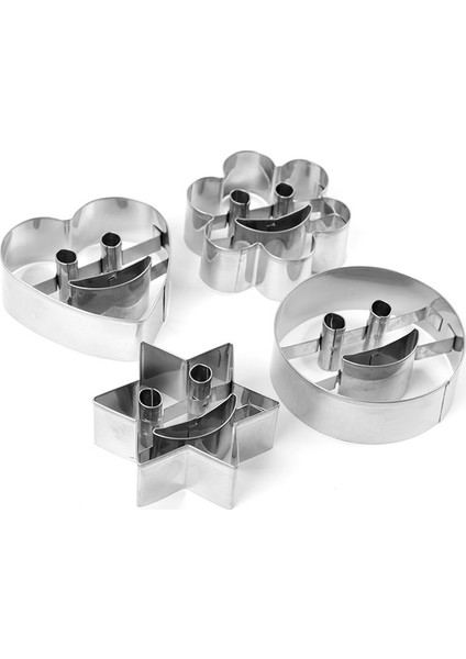 2 Adet Paslanmaz Çelik Kurabiye Kalıbı Güleryüz Kurabiye Kalıbı Seti Pasta Dekorasyon Kalıbı modelleri