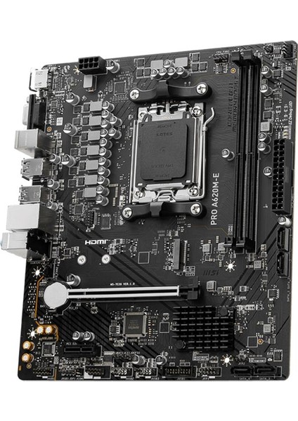 Msı Pro A620M-E Amd A620 Am5 Ddr5 6800MHZ Matx Anakart