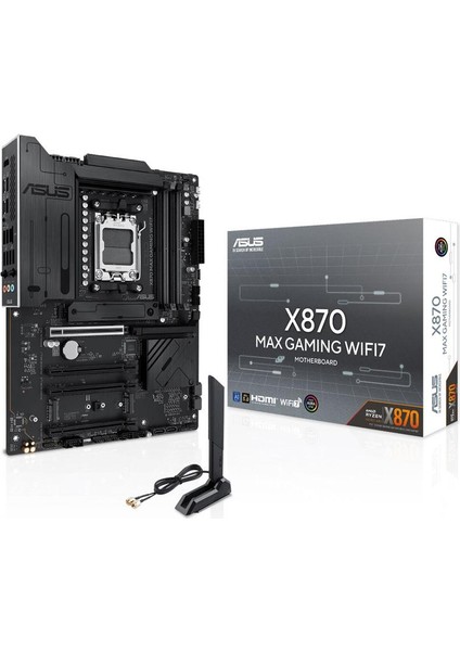 X870 Max Gamıng Wıfı7 Amd X870 Soket Am5 Ddr5 8000MHZ(OC) M.2 Anakart fiyatları
