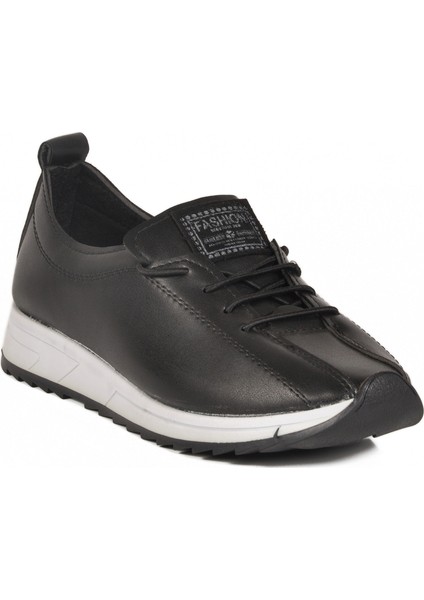 Siyah Lastik Bağcıklı Kadın Casual Ayakkabı 027 Z modelleri
