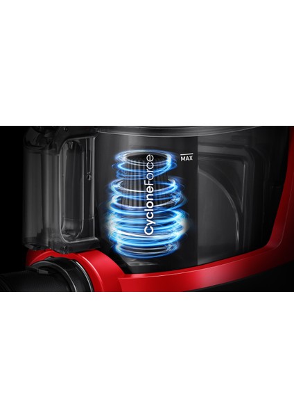 Samsung VC07R302MVB/TR Toz Torbasız Elektrikli Süpürge, Mavi+Sinbo Baskül Hediye