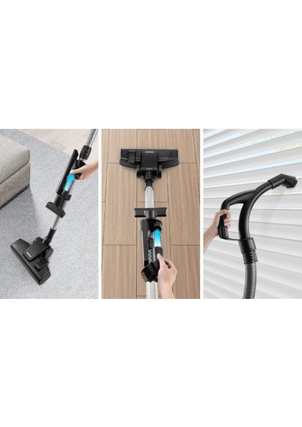 Samsung VC07R302MVB/TR Toz Torbasız Elektrikli Süpürge, Mavi+Sinbo Baskül Hediye