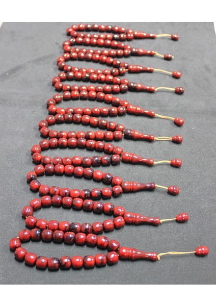 Efe Model Akrilik Monomer 10'lu Maskot Şakşak Tesbih | Hediyelik Aksesuar | Maun Kırmızı