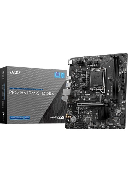 Msı Pro H610M-S Intel H610 Soket 1700 Ddr4 3200MHZ (Oc) M.2 Anakart fiyatları