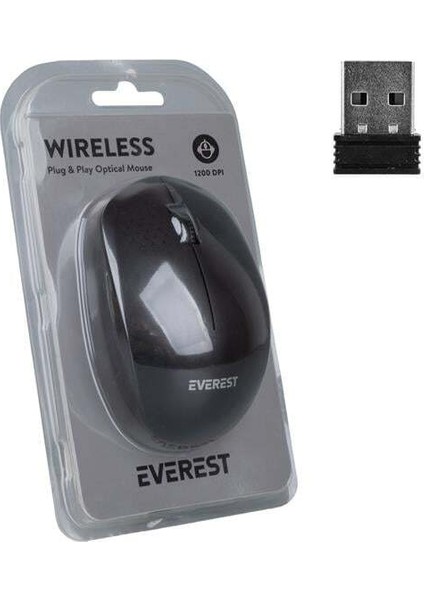 Everest Smw-88 USB Siyah 1200 Dpı 2.4ghz Kablosuz Mouse fırsatları