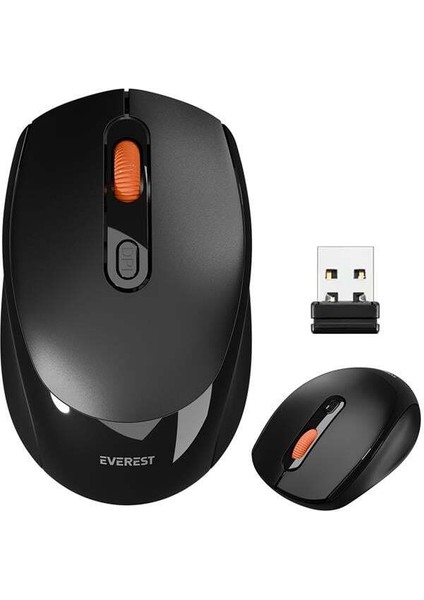 Everest Smw-87 USB Siyah 2.4ghz 1600DPI Kablosuz Mouse