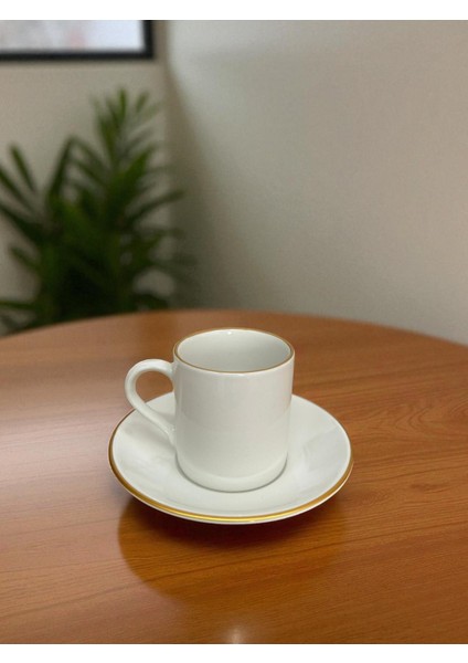 Medusa Mat Gold Fileli 12 Parça 6 Kişilik Fincan Takımı