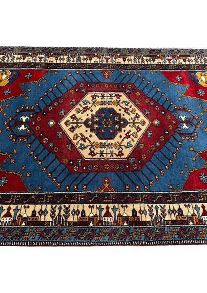 El Dokuma Sıfır Özel Yahyalı Halısı 130X230 Lacivert Yün Halı fırsatları